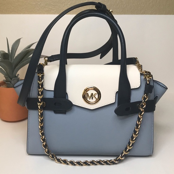 Michael Kors Carmen Flap Belted Leather Satchel - Picture 15 of 17